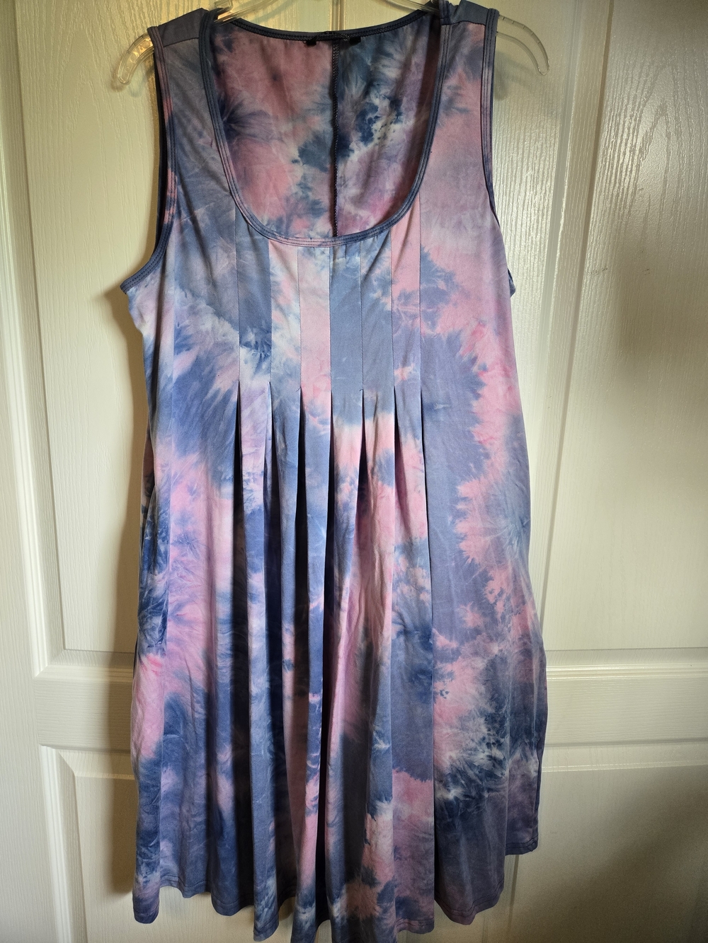 BloomChic Pink & Blue Tie-Dye Sleeveless Dress